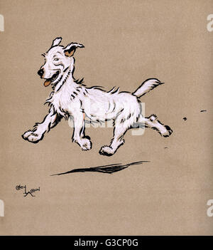 Illustration par Cecil Aldin, le livre de chiots Mongrel Banque D'Images