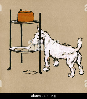 Illustration par Cecil Aldin, le livre de chiots Mongrel Banque D'Images