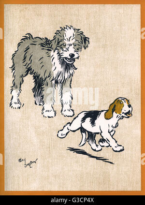 Illustration par Cecil Aldin, Field Babies Banque D'Images