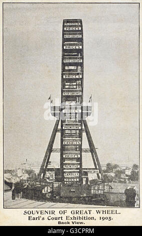 Exposition Earl's court de 1905 - la Grande roue, vue arrière Banque D'Images