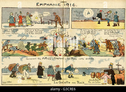 Caricature, Epiphany 1916, WW1 Banque D'Images