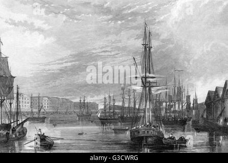 West India Import Dock, Poplar, Londres Banque D'Images