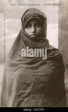 Algérie, Afrique du Nord - belle femme maure Banque D'Images