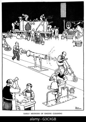 Illustration, chemin de fer Ribaldry par W Heath Robinson Banque D'Images