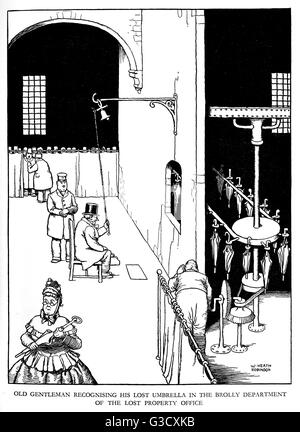 Illustration, chemin de fer Ribaldry par W Heath Robinson Banque D'Images