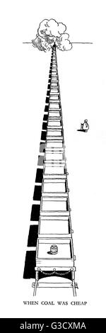 Illustration de vignette, chemin de fer Ribaldry par W Heath Robinson Banque D'Images