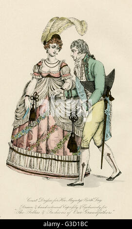 Robe de cour, janvier 1807 Banque D'Images