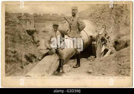 Le général Gouraud et le général Bailloud, Turquie Banque D'Images