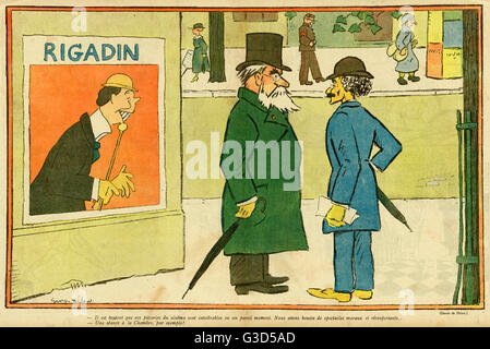 Caricature, film de Rigadin, WW1 Banque D'Images