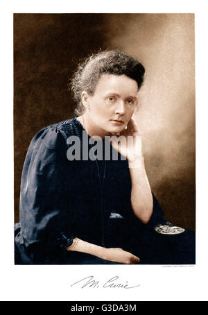 Marie Curie (1867-1934) - Polonais scientifique, deux fois récipiendaire du Prix Nobel pour ses recherches novatrices sur la radioactivité, la première femme lauréate du Prix Nobel. Date : 1911 Banque D'Images