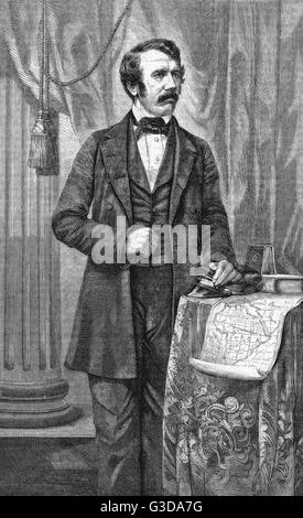 Portrait de David Livingstone (1813-1873), missionnaire écossais et voyageur en Afrique centrale. 1857 Banque D'Images