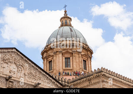 Coupole de la cathédrale de Palerme, Palerme, Sicile, Italie Banque D'Images