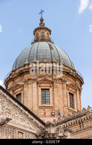 Coupole de la cathédrale de Palerme, Palerme, Sicile, Italie Banque D'Images