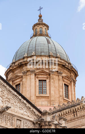 Coupole de la cathédrale de Palerme, Palerme, Sicile, Italie Banque D'Images