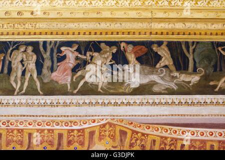 Prix de la Frise, par Baldassarre Peruzzi ,villa Farnesina, Rome, Italie, Europe Banque D'Images