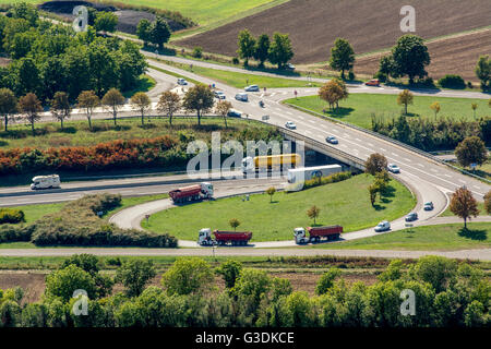 Échangeur routier, Auvergne, France, Europe Banque D'Images