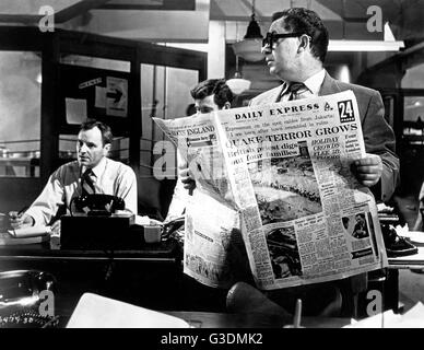 Le jour où la terre prit feu, alias : Der Tag an dem die Erde Feuer fing, Großbritannien 1961, Regie : Val Guest, acteurs : Leo McKern, Michael Goodliffe Banque D'Images