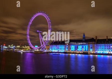 Londres, Royaume-Uni, le London Eye, uk Banque D'Images