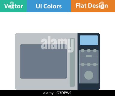 L'icône de micro-onde. Modèle plat. Vector illustration. Illustration de Vecteur