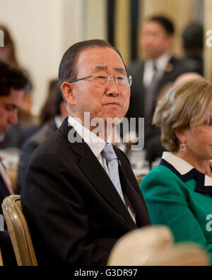 Secrétaire général de l'ONU Ban-Ki Moon, à l'Action Climatique 2016, Washington, DC USA Banque D'Images