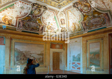 Italie, Latium, Tivoli, Villa d'Este, Deckenmalerei Banque D'Images