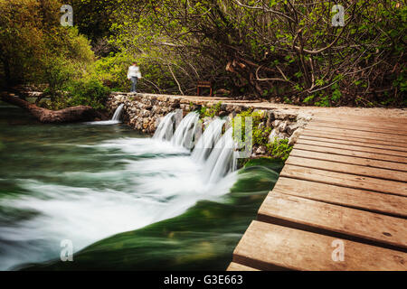 Herman River Springs ; Césarée, en Israël Banque D'Images