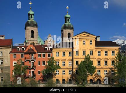 Autriche, Tyrol, Innsbruck, Skyline, cathédrale, Banque D'Images