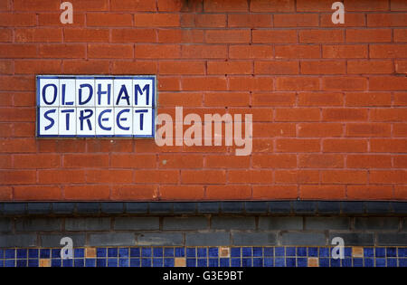 Oldham Street dans le quartier Nord de Manchester Banque D'Images