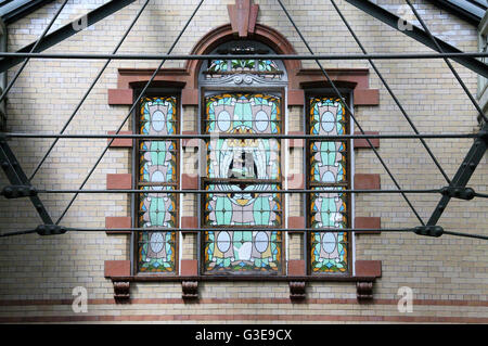 Vitrail au Victoria Baths à Manchester Banque D'Images