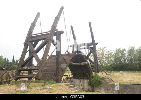 Pont-levis en bois Pont de Langlois Arles France Banque D'Images