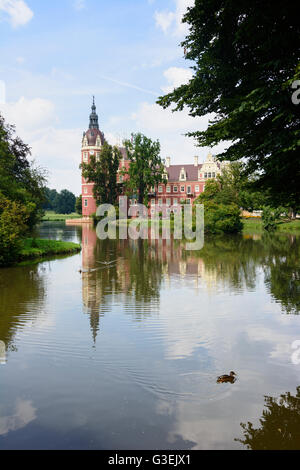 Parc Muskau : Nouveau Palais, Allemagne, Saxe, Saxe, , Bad Muskau Banque D'Images