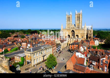 La Cathédrale de Lincoln, Lincolnshire, Angleterre Banque D'Images