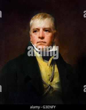 Sir Walter Scott.. Portrait de l'écrivain écossais, Walter Scott (1771-1832) par Henry Raeburn, huile sur toile, 1822. Banque D'Images