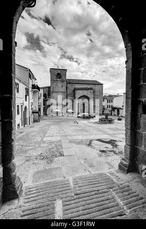 Santiago, l'église Iglesia de Santiago, Cristo de las Batallas, Plasencia, Estrémadure, Espagne, Europe Banque D'Images