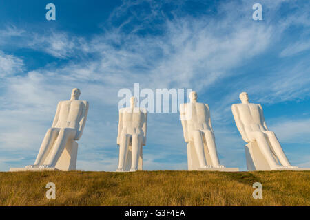 Groupe de sculptures, l'Homme rencontre la mer, Esbjerg, sud jutland, Danemark Banque D'Images