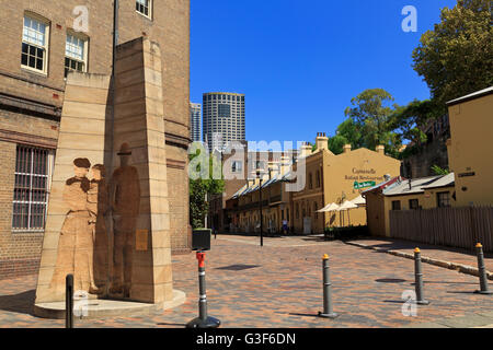 Settler's Monument, The Rocks, Sydney, New South Wales, Australia Banque D'Images