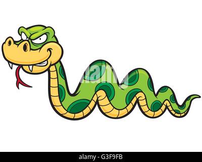 Vector Illustration de serpent Dessin Animé Illustration de Vecteur
