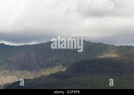 Dans Snowdon Snowdonia, vues de l'ouest. Banque D'Images