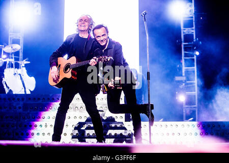 Mlano, Italie. 10 juin, 2016. ourson effectue live au stade San Siro à Milan, Italie, le 10 juin 2016, pour la nouvelle tournée de réunion ultima notte insieme : crédit mairo cinquetti/Alamy live news Banque D'Images