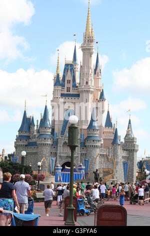 Le Château de Cendrillon de Disney World en Floride, USA Banque D'Images