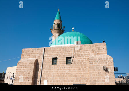 Une ancienne mosquée à Acre, Israël Banque D'Images