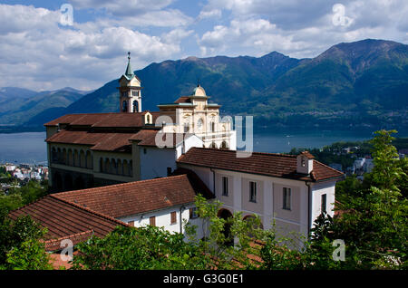 Madonna del Sasso Monastère, Locarno, Tessin, Suisse Banque D'Images