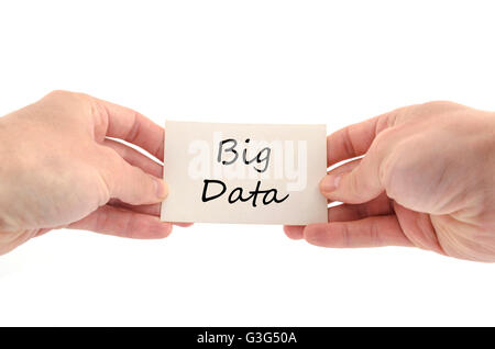 Texte big data concept isolated over white background Banque D'Images