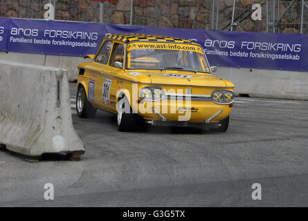 Une NSU TT d'être couru à la voiture de course course classique Aarhus en mai 2016 Banque D'Images