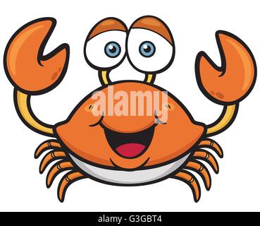 Vector illustration de crabe Cartoon Illustration de Vecteur