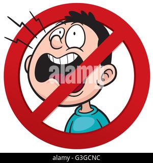 Vector illustration d'aucun parler sign Illustration de Vecteur