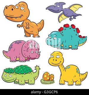 Illustration Vecteur de dinosaures de personnages de dessins animés Illustration de Vecteur