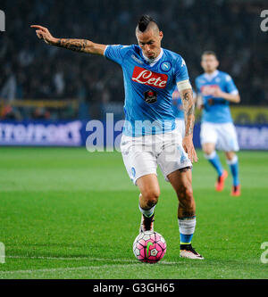 Turin, Italie. Le 08 mai, 2016. Marek Hamsik en action au cours de la série d'un match de football entre Torino FC et SSC Napoli SSC Napoli gagne 2-1 au Torino FC. © Nicolò Campo/Pacific Press/Alamy Live News Banque D'Images