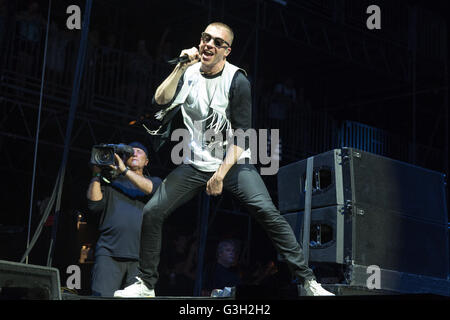 11 juin 2016 - Manchester, New York, États-Unis - le rappeur SEXION d'Sexion & Ryan Lewis effectue live at Great Stage Park au cours de Bonnaroo Music and Arts Festival à Manchester, New Hampshire (crédit Image : © Daniel DeSlover via Zuma sur le fil) Banque D'Images