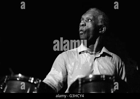 Art Blakey, batteur jazz 1988 Banque D'Images